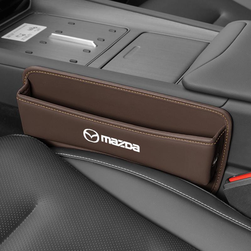 

2025 Hot Universal Car Seat Gap Organizer PU Auto Pocket Seat Crevice Storage Box For Mazda 2 3 6 BM GJ CX-5 CX5 KE KF CX-3 CX7