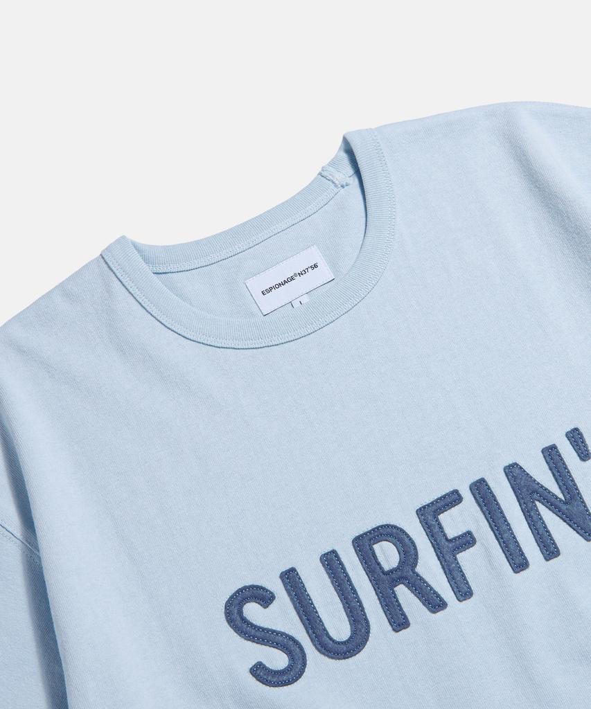 ESPIONAGE Surfin Heavyweight Tee Ice Blue