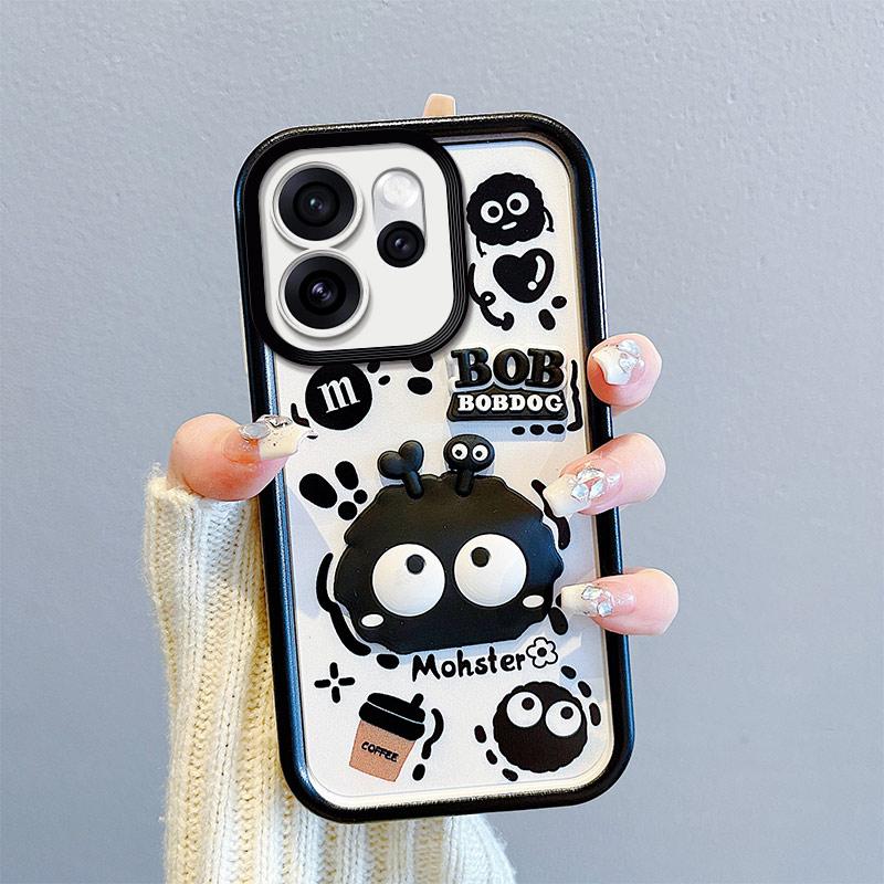 KEYSION Shockproof Case for OPPO Reno15 F 5G with Lanyard Soft Silicone Cute 3D Cartoon Doll Phone Back Cover for OPPO Reno 15F 5G