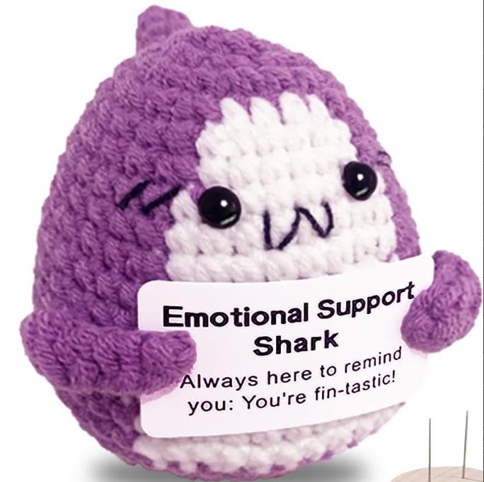 Handcrafted Wool Penguin Emoji Crochet Toy