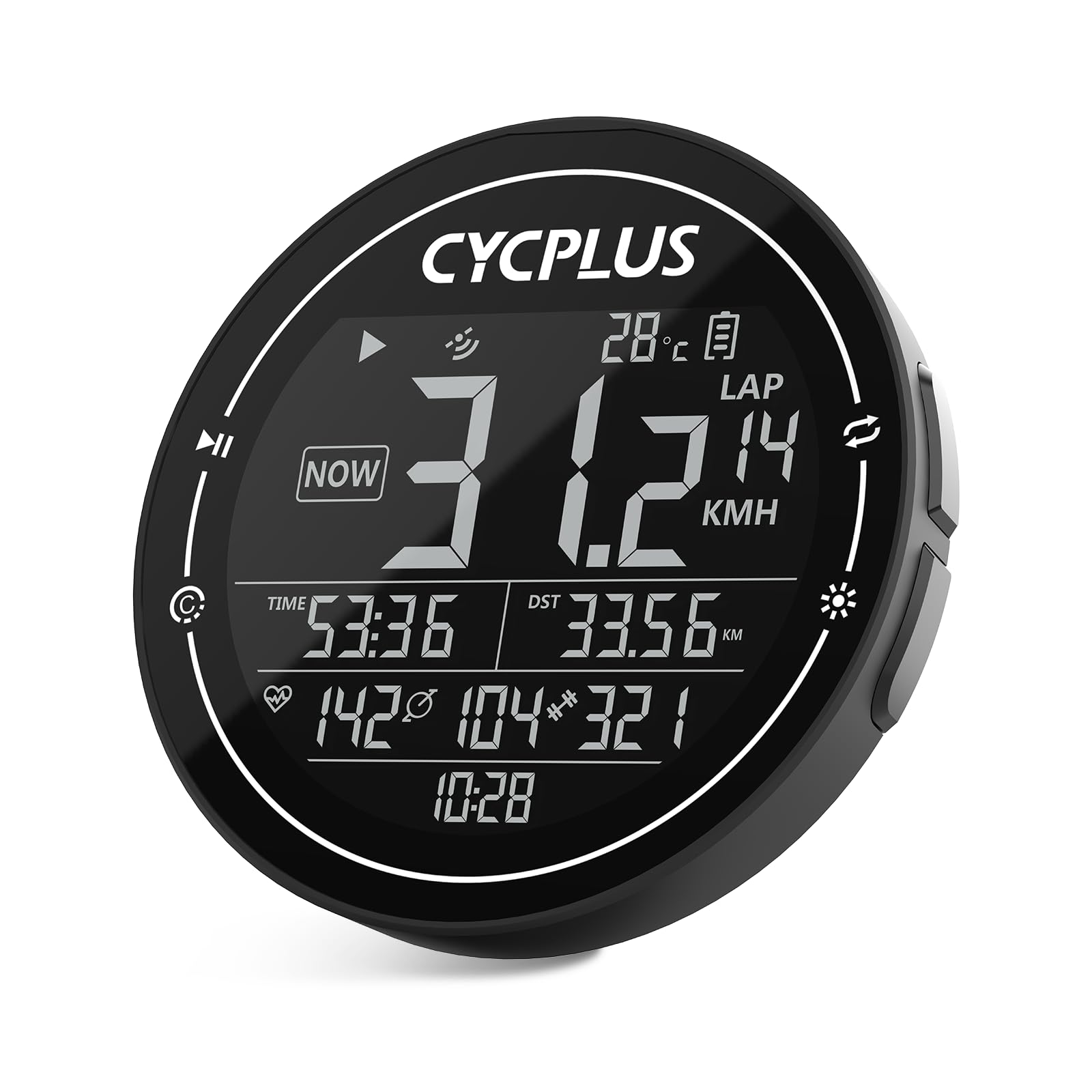 

CYCPLUS Cycle Computer GPS Bicycle Speedometer Large Screen Sensor Compatible Strava Data Sync ANT+
