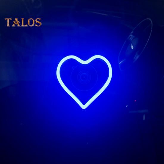 Lumină neon LED în formă de inimă Moduri bliț stroboscopic Instalare simplă super luminoasă Semn de afișare LED Accesorii pentru iluminat auto