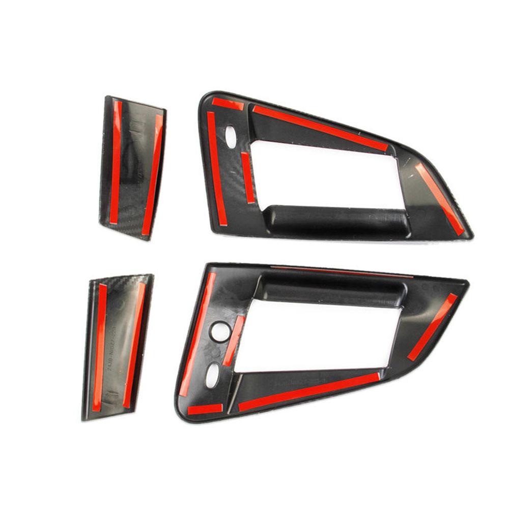 Carbon Fiber Look Exterior Door Bowl Handle Trim Cover For Nissan 370Z 2009-2020