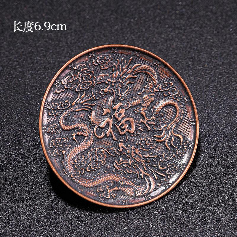 Japanese Bronze Cup Pad, Alloy Cup Holder, Tea Dish Coaster, Antique Zen Style, Heat Insulation Pad, Kung Fu Tea Ceremony Access
