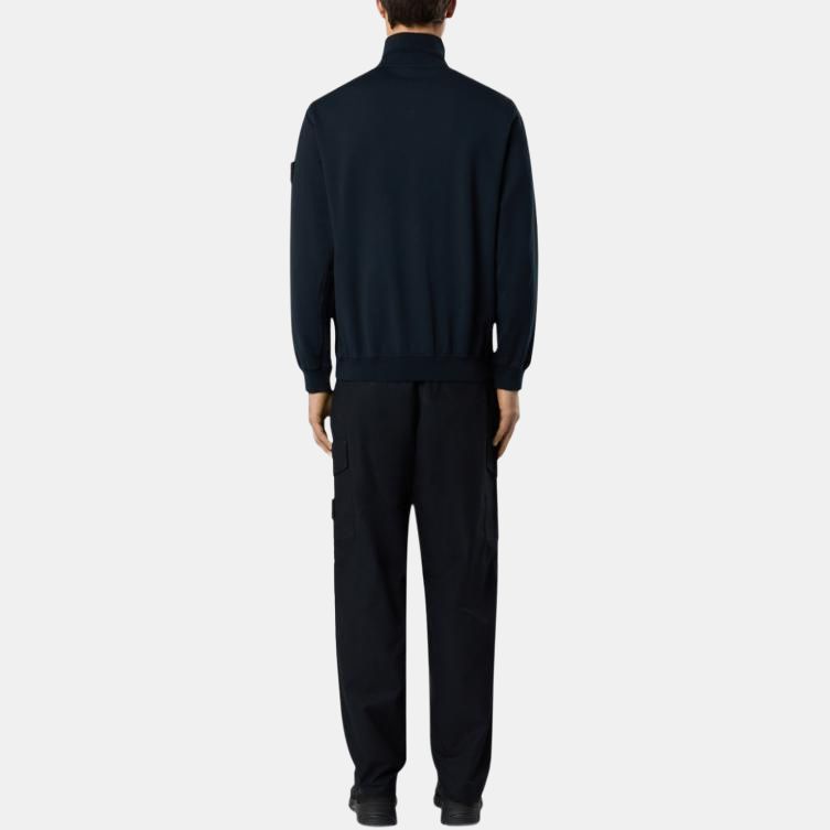 STONE ISLAND Two-Way Zipper Stand Collar Long Sleeve Jacket Men Jacket Navy-Blue K1S1561000-12S00F3-V0020