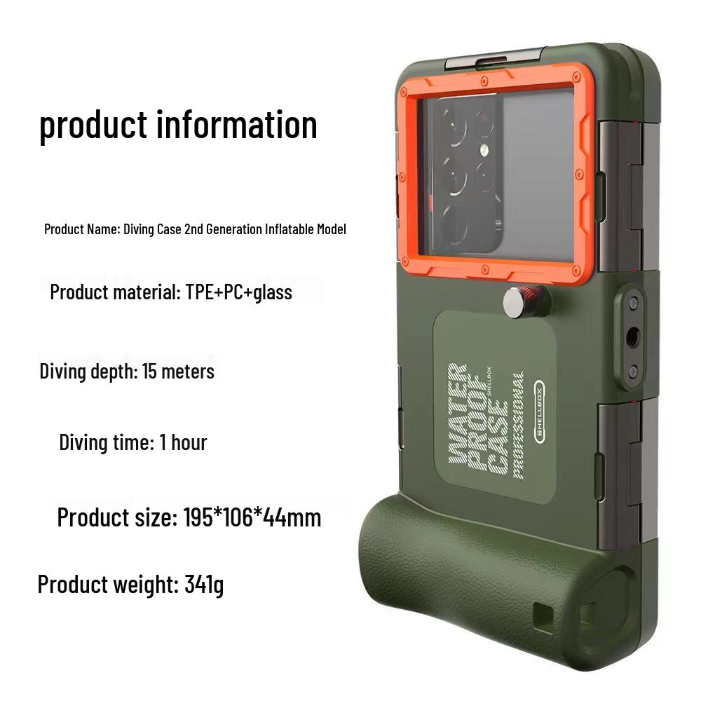 Red Pepper Black Tech 15m Waterproof Diving Case for Apple, Samsung, Huawei, and Xiaomi Phones