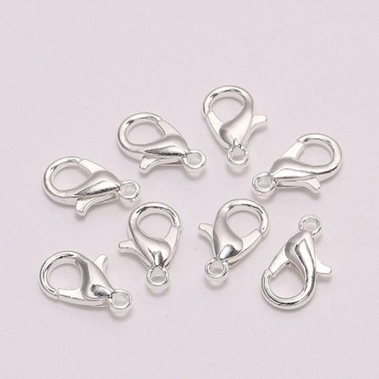 50Pcs Lobster Hooks Plated Multipurpose DIY Bracelet Necklace Key Ring Lobster Clasps Jewelry Findings