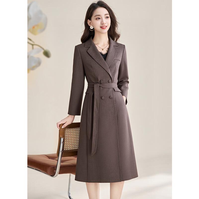 Kebeier Women's Commuter Mid-Length Trench Coat