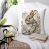 Easter Rabbit Pillow Cover Egg Retro Cute Funny Pillow Case Soft Custom DIY Cushion Cover Pillowcases For Sofa Car Home Decor