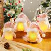 Pink Christmas Tree Pendant Creative Christmas Doll Glowing Faceless Santa Claus  Holiday