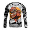 Breathable Elastic 3D Printed Casual Men's Round-neck T-shirt Urban Street Fashion Long Sleeves Men's Top Daily Casual
