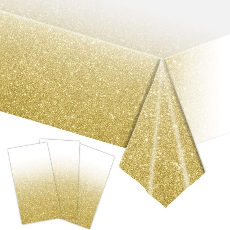 Table Cloth Large 137x274cm Disposable Tablecloth Fade Resistant For Party Decorations