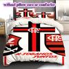 Flamengo football soccer Pattern Bedding,Quilt Set Quilt Cover Pillowcase Home Birthday Gift (1*duvet cover+2*pillowcase,without core)