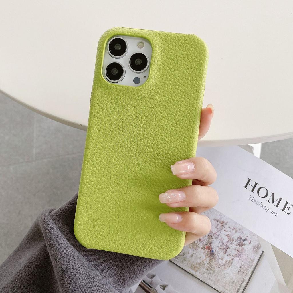 Applicable iPhone16Pro max mobile phone case Apple 14/13/12 lychee pattern mobile phone case feel X