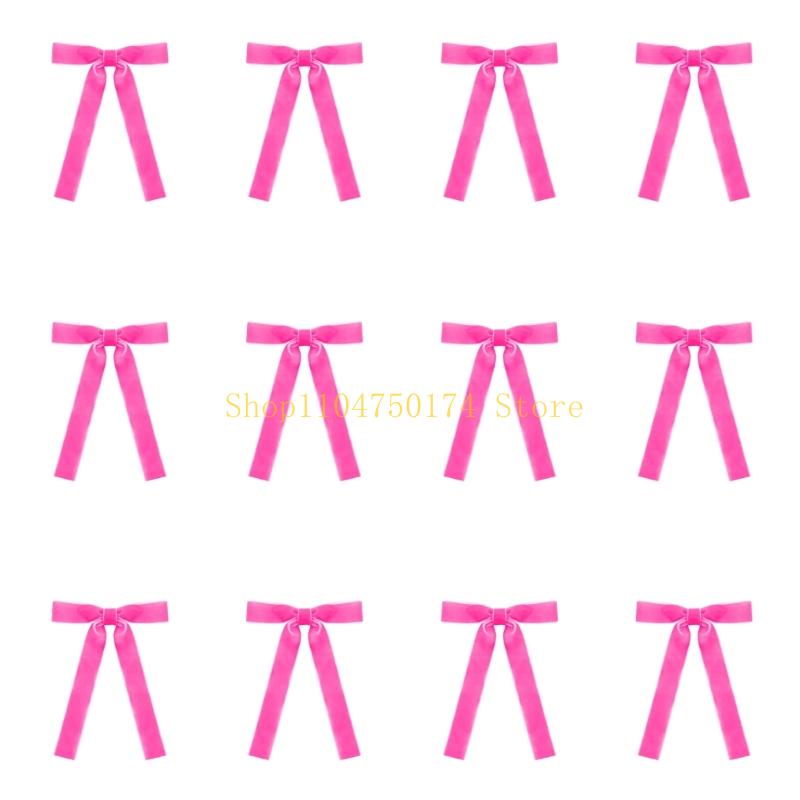 Elegant Velvety Twist Bowknot Christmas Tree Ornament Velvety Holiday Decors For Festival Home Office Decors top sale