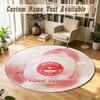 Round Rug Custom NameAberdeen FC Pattern Non Slip Carpet Home Floor Decor