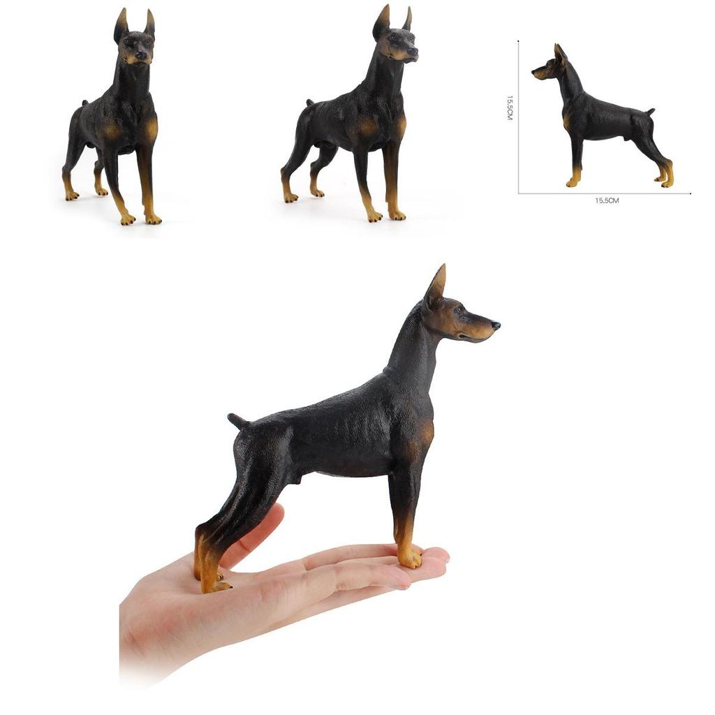 Kids Pvc Doberman Dog Figure For Playroom Decor And Farm Animal Collection