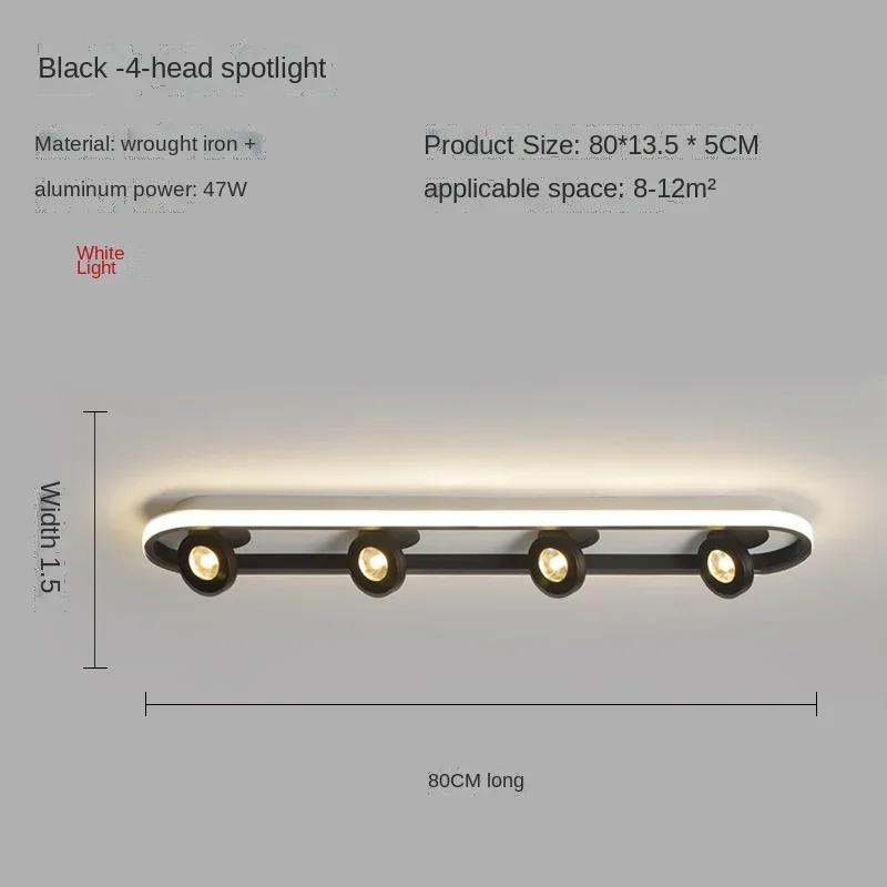 Rotatable LED Ceiling Spot Light Adjustable Track Lighting Fixture For Living Room Bedroom Balcony Clothing Store Indoor Home De