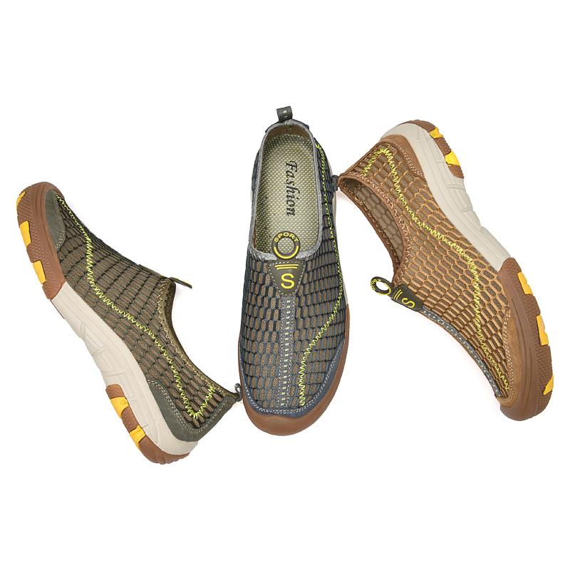Summer Men Breather Mesh Casual Shoes Men Loafers Comfortable Outdoor Shoes Moccasins Man Walking Shoes