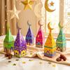 12Pcs Moon Castle Pattern Ramadan Kareem Box Favor Bags Moon Lantern Box  Ramadan Celebration