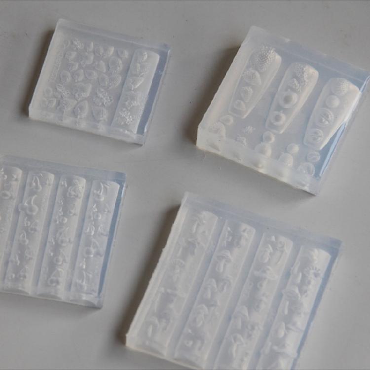 Silicone Nail Art Mold Accessory Molds Food Theme 3D Nail Decorative Mold Silicone Texture Great for Various Nail Types