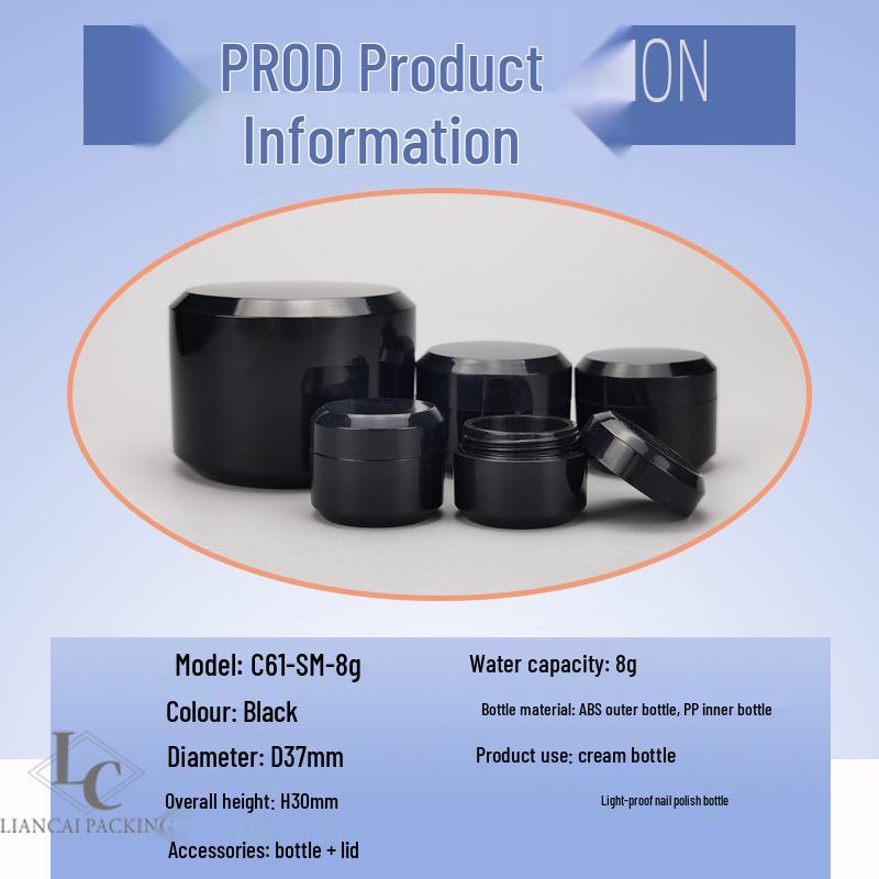 

Флакон с двухслойным светонепроницаемым лаком для ногтей и кремом: Размеры 5г/8г/15г/20г для косметических образцов