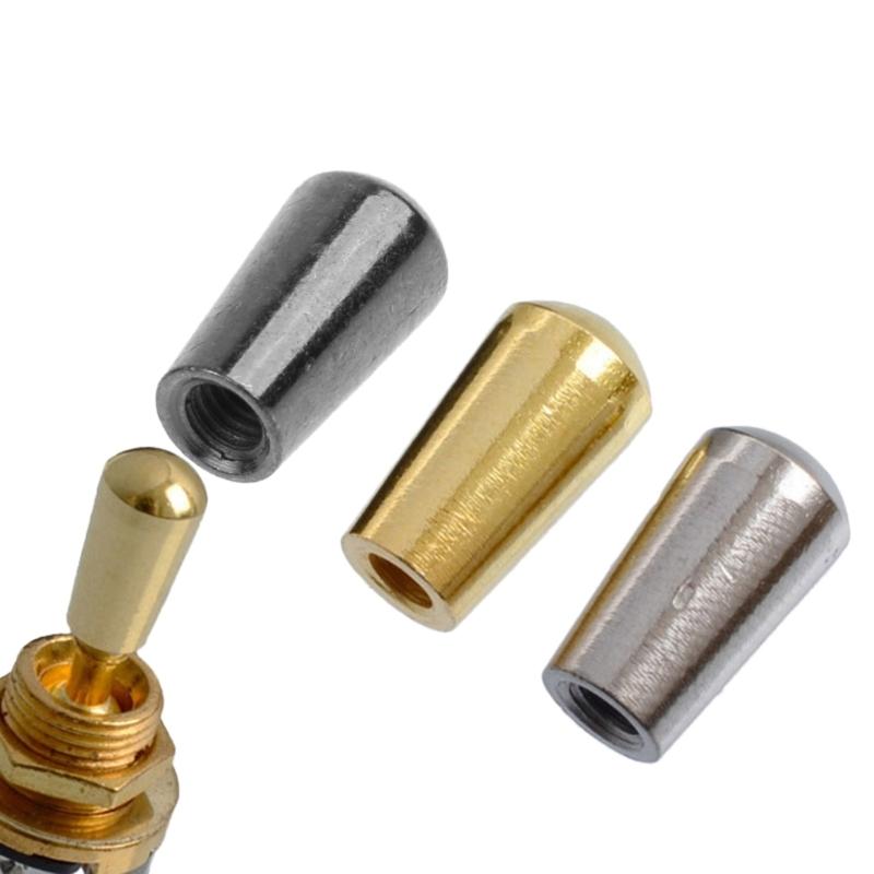 5 Pcs Electric Guitar Switches Tip Replacement Metal Toggle Switches Knob Tip Caps Pickup Switches Knob Guitar Accessory