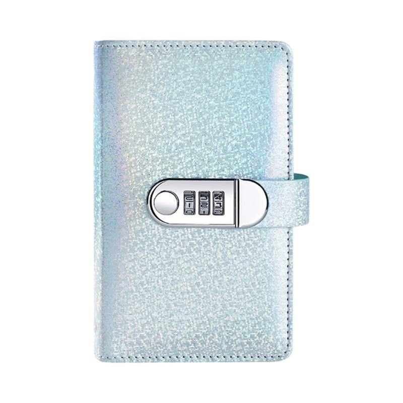 Money Organiser Notebook with Password Lock 50 Clear Plastic Sleeve Portable Money Saving Book for Travel and Daily Use