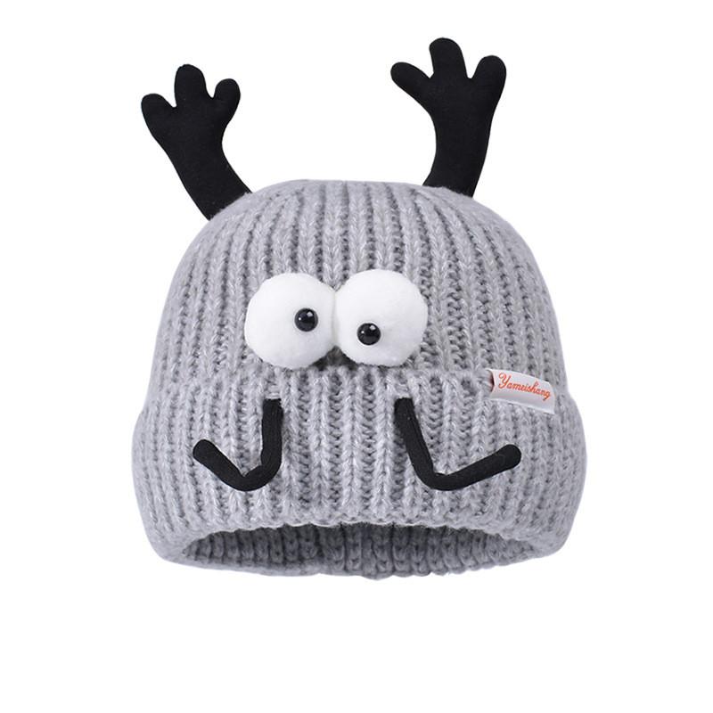 Knit Hat Unisex Fall Winter Breathable Cozy Beanie For Teenagers And Adults серый