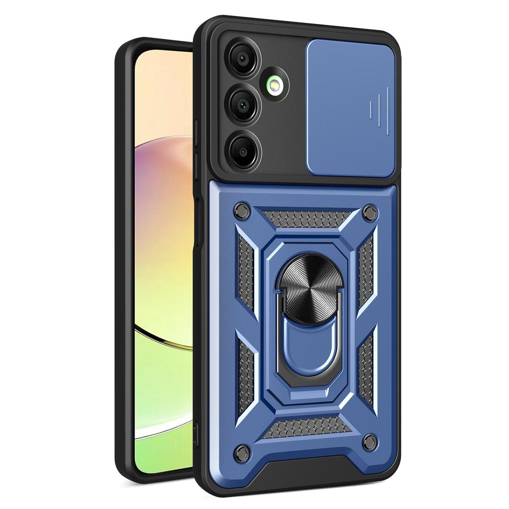For Samsung Galaxy A16 5G/A16 4G Case with Slide Camera Lid PC+TPU Kickstand Phone Cover