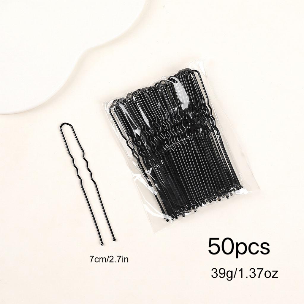100Pcs Bobby Pins,2.2" Black Hair Pins Kit Hairpins for Women Girls Kids Hairdressing Salon Secure Hold Wave Hairgrip Hairclip