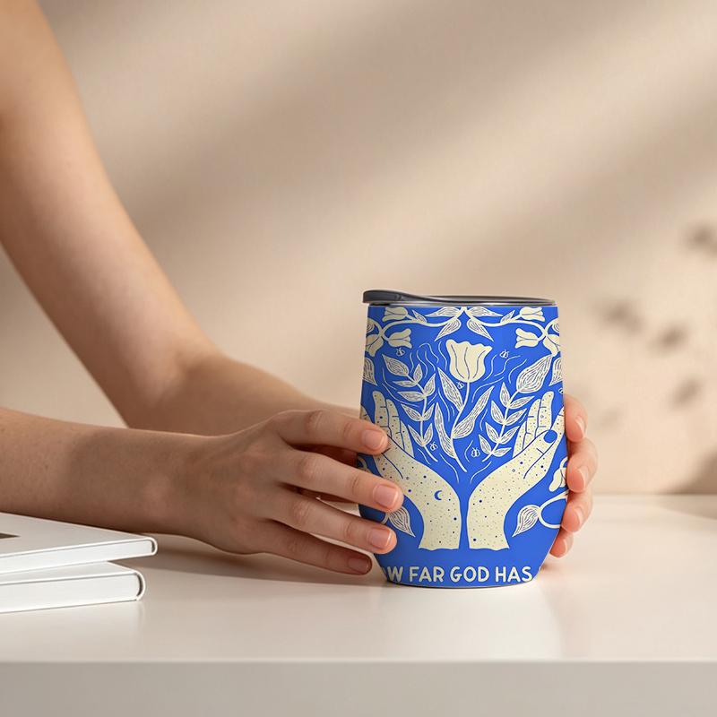 Eggshell Cup 355ml Hand Floral Inspire English Element 12oz Eggshell Insulated Cup Insulated Water Cup Mini Pocket Cup Mini Stainless Cool Cup Eggshell Cup 355ml