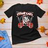 New STRAY CATS Band Short Sleeve Cotton Black T Shirt Full Size For Men BT165 Unisex T-Shirt
