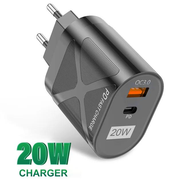 65W GaN Multi-Port Fast Charger with PD 33W & QC 3.0, European Standard (9V/12V)