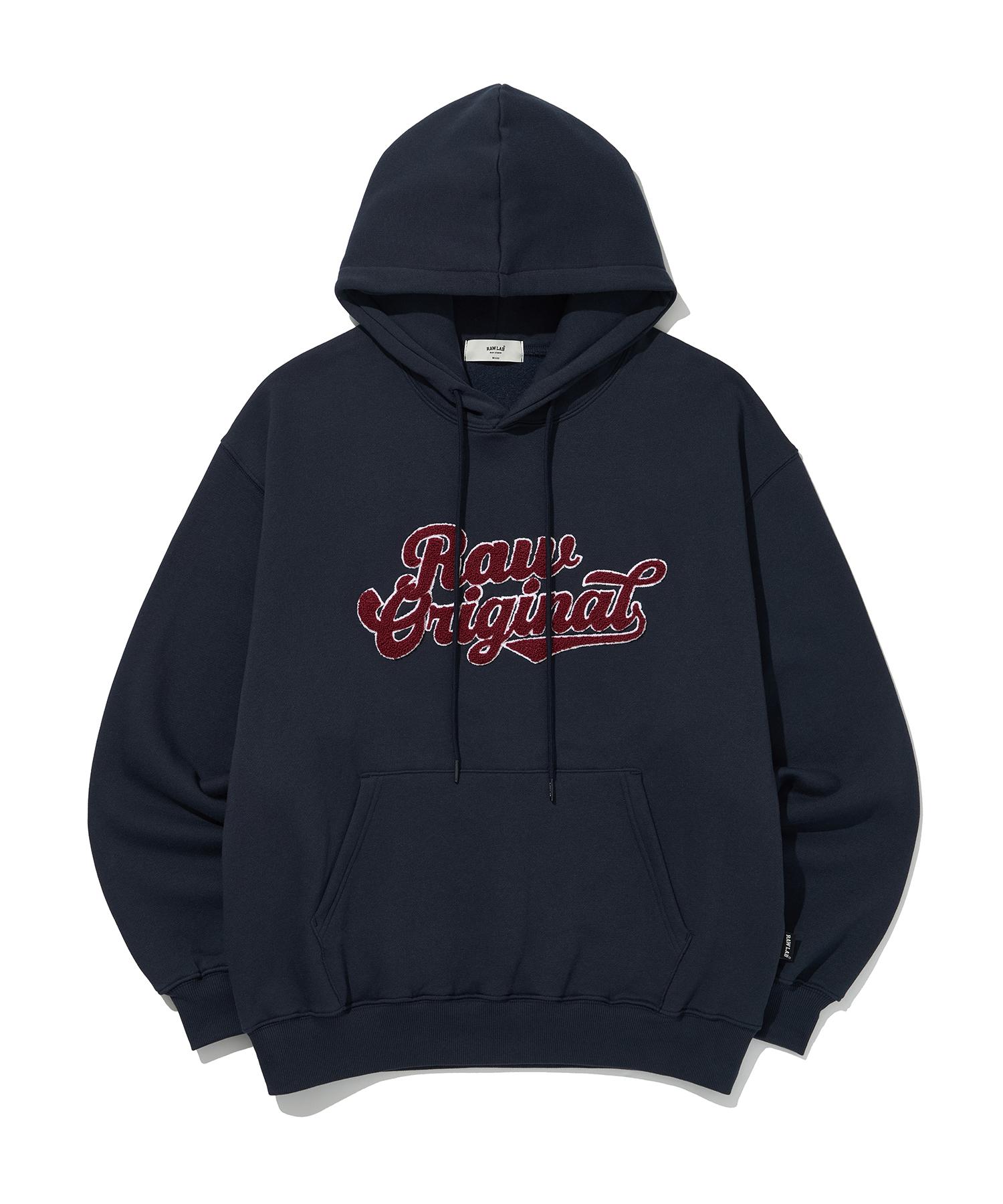 Row Lab Original Boucle Logo Hoodie (Navy) L