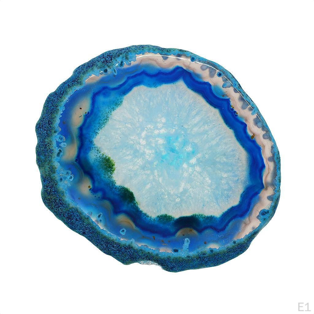 Slice Geode Coasters for Drinks,Crytsal Quartz Cup Mats Sets of 10