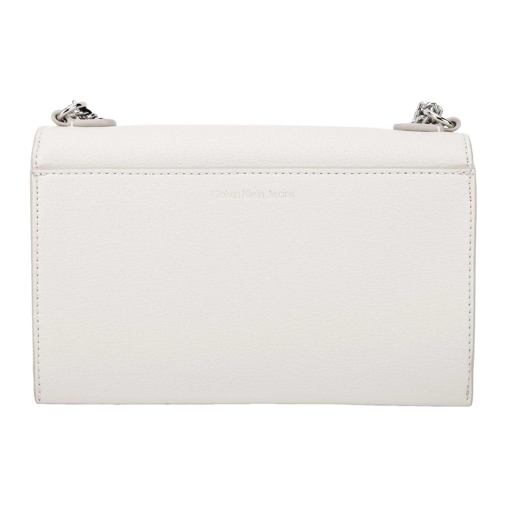 Calvin Klein Minimalist Metal Buckle Chain Flap Litchi Texture Underarm Bag Shoulder Bag Crossbody Bag Women Bags Off-white DH2806-111