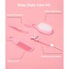 Baby Healthcare and Grooming Kit, Safety Newborn Nursery Baby Care Kit, with Hair Brush Comb, Nail Clipper, Thermometer, Pacifier Clip, Baby Registry