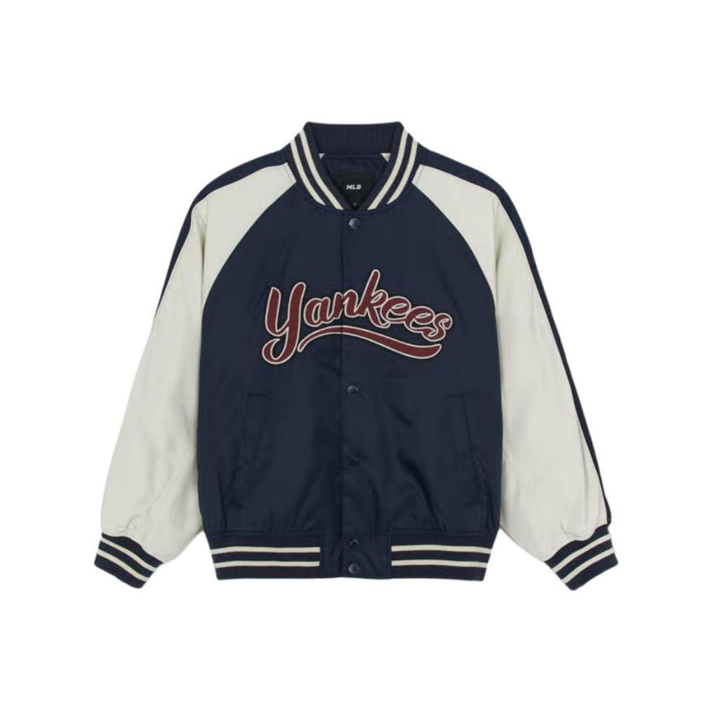 MLB New York Yankees Farbblock Gestreiftes Logo Langarm Baseballtrikot Unisex Trikot 3AJPB0954-50NYS L white