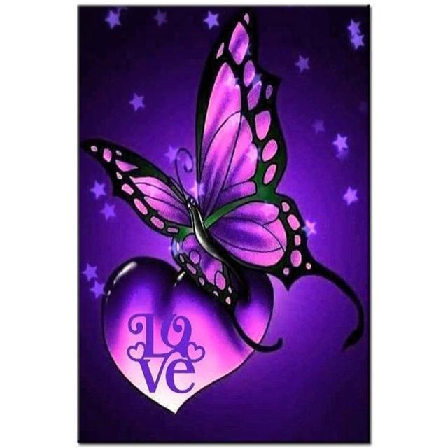 5D DIY Diamond Painting Kit Colorful Butterflies Flying Diamond Embroidery Rhinestones Decorations for Home