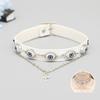 Eye of the Demon Choker Necklace Unique Horror Themed Evil Eye Choker Durable PU and Alloy Neckband for Parties