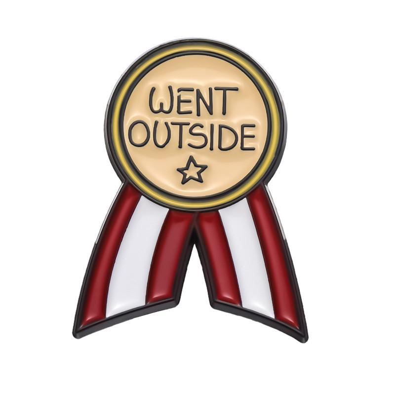 Creative Colorful Cartoon Medal Alloy Brooch Cute Animal And Letter Design Pins