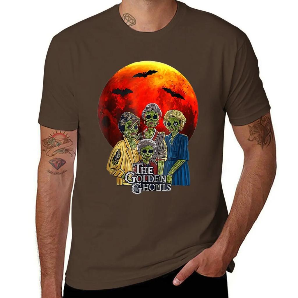 The Golden Ghouls TShirt Anime Tshirt Graphics Blacks Mens T Shirts
