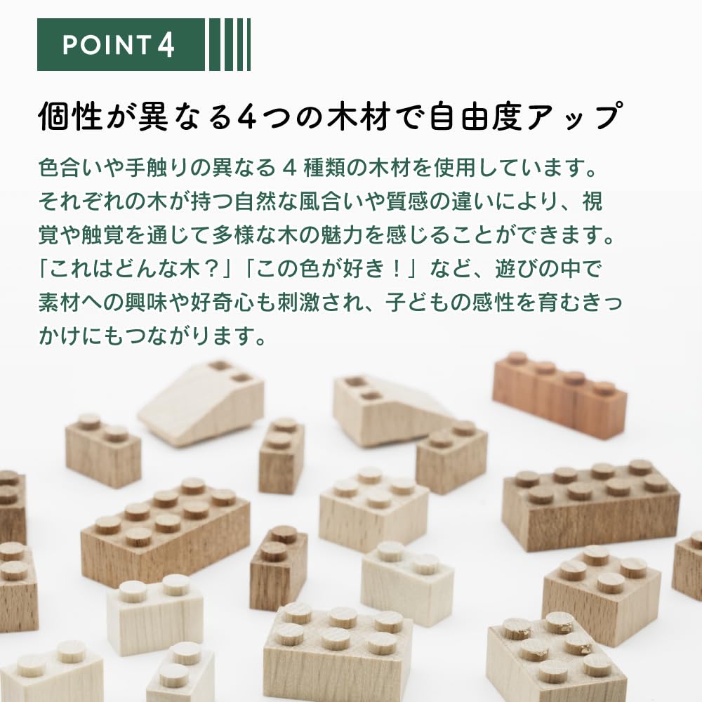 TIMBLO Elephant Wooden 58 ST with Toy Safety Natural Birthday Woody Ages 4 and Up Blocks, Pieces, (Complies Standards), Wood, Decorative, Gift,