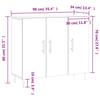 Sideboard Gray Sonoma 90x34x80 Cm Particleboard