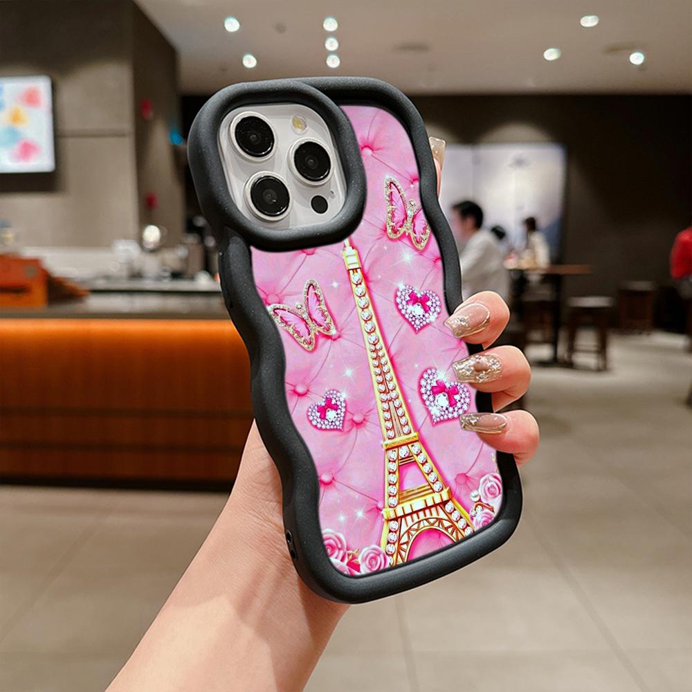 Macaron Soft TPU Phone Case for Samsung A11 A12 A13 A14 A15 A23 A24 A25 A52 A53 A54 A55 A30 A50 S20 S23 FE S24 Ultra Cover Ae62 Butterfly Eiffel Tower