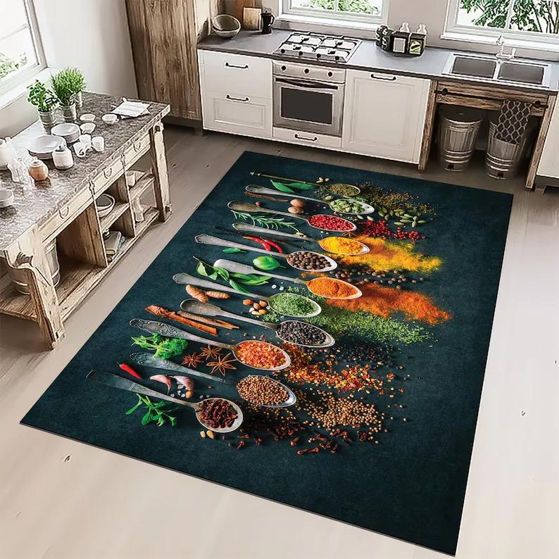 La Cucina Italiana Kitchen Rug Pasta Tomato Design Living Room Bedroom Home Decoration Carpet