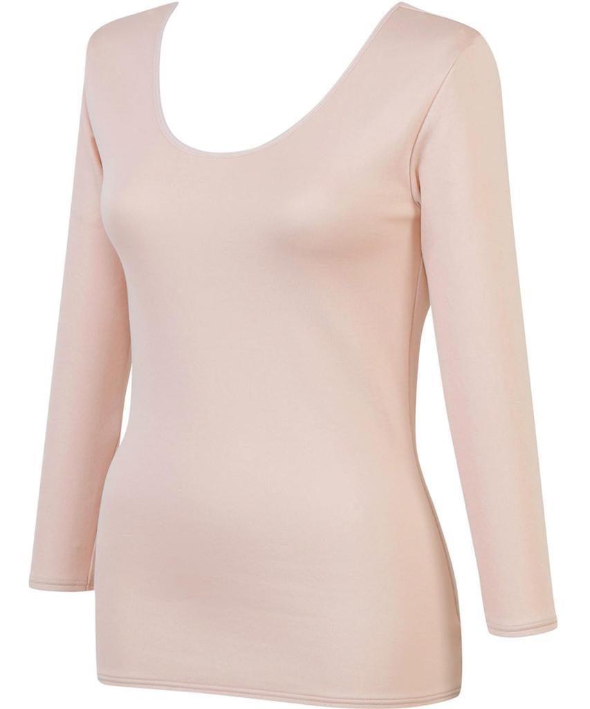 Warm Cotton Silk Long PO Wing/Wacoal Women's Innerwear, 100% (Skin Side), Lightweight, Protein-Treated, 3/4 Sleeve, Sleeve, Autumn/Winter, EL2850,