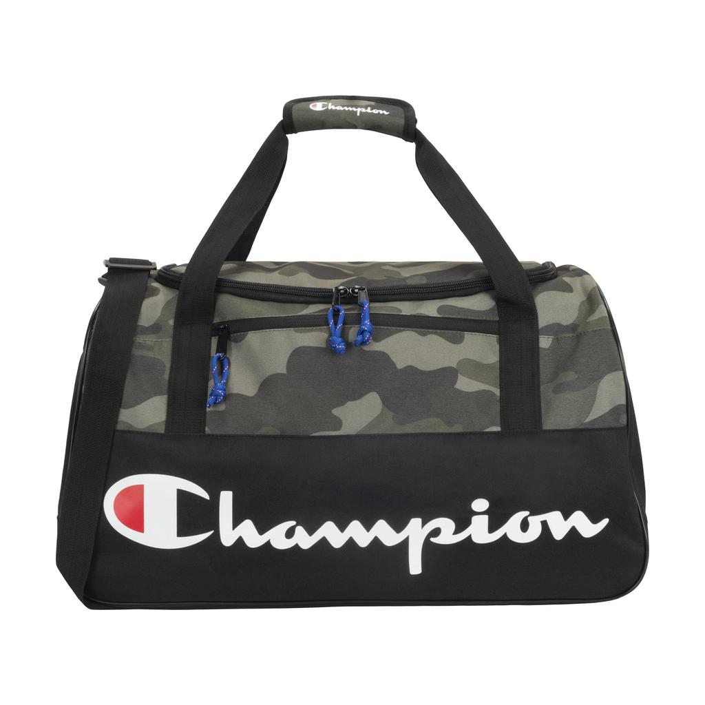 Champion Logo Duffel Cammo Bag, Ammo/Black, One-Size