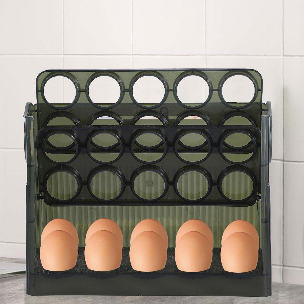 30 Grids Egg Storage Box Egg Tray Organizer Large Capacity Household Egg Holder Transparent Home Egg Container for Refrigerator